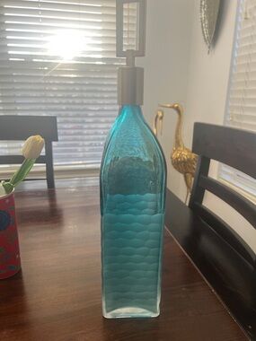 The Uttermost Annabella Teal Blue Textured (2 piece set) Glass Bottles Accents